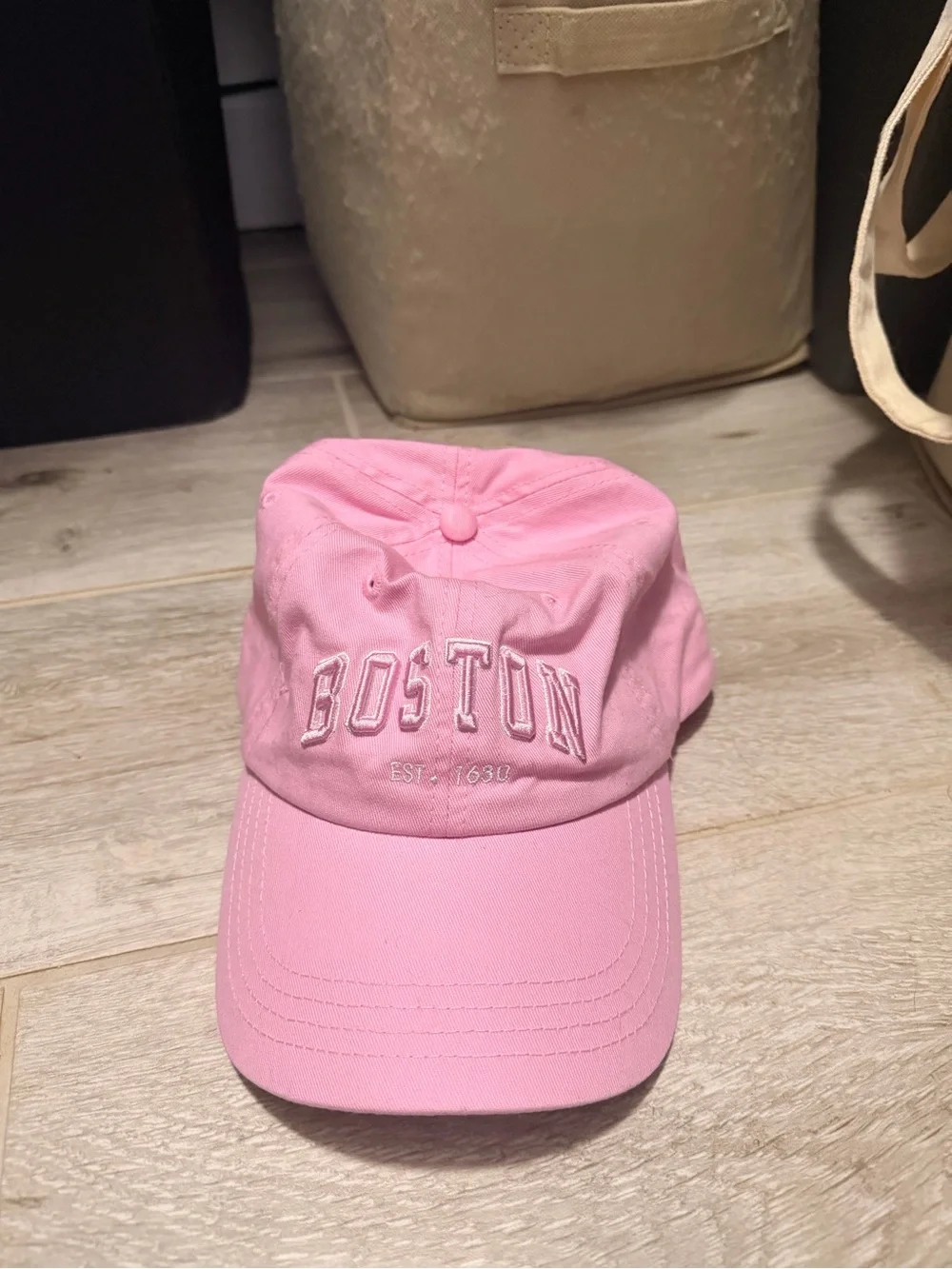 Boston Pink Women's Cap - Classic Embroidered Baseball Hat